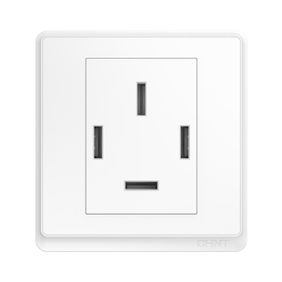 正泰四孔插座25A16A插头86型25安空调插座三相四线大功率插座