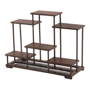 实木小博古架鸡翅木摆件茶具茶叶杯架多宝阁紫砂壶展示收纳置物架