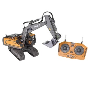 大号合金儿童遥控挖掘机玩具车男孩仿真电动挖土机汽车工程车挖机