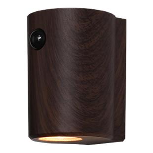 USB充电智能胡桃木纹氛围灯人体感应灯入户门人来即亮磁吸小夜灯