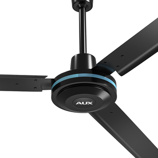 奥克斯吊扇家用客厅吊挂式餐厅风扇工业商用电扇遥控电风扇黑色