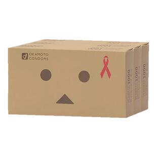 冈本纸箱人okamoto正品进口避孕套阿愣公仔安全套36只装纸盒人