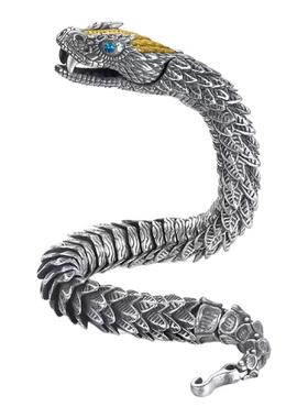 925纯银逼真蛇形银饰手链礼物