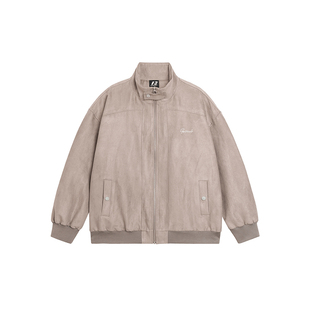 周深同款FORNINES复古麂皮绒立领外套男女潮牌夹克秋冬美式外套厚