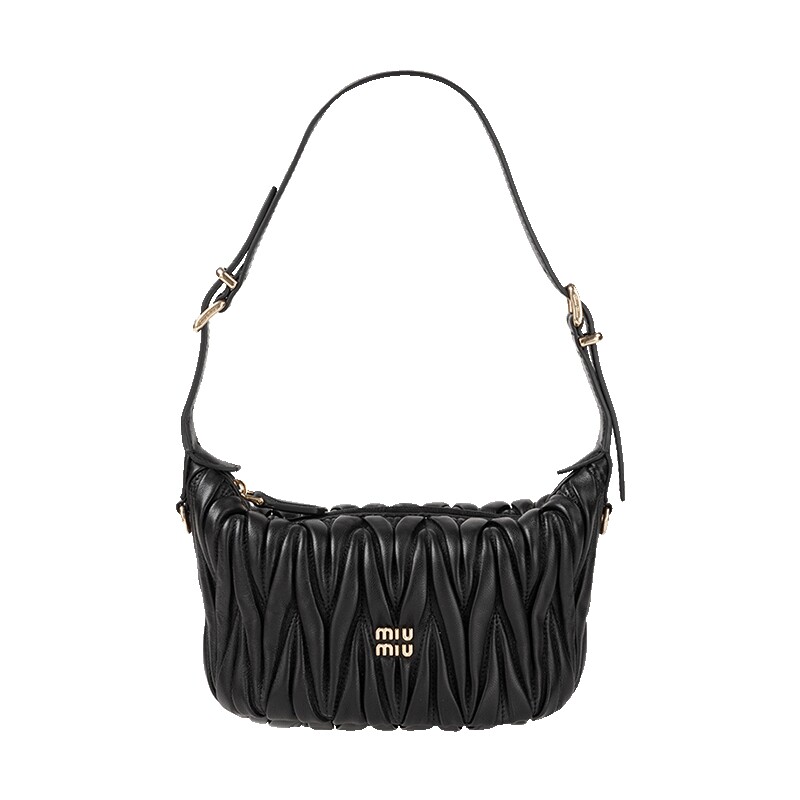 MIUMIU五金小牛皮单肩手提包