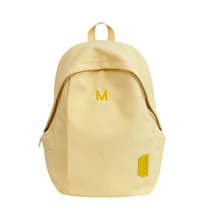 书包女初中奶油系高颜值黄高中学生大容量双肩包女简约大学生背包