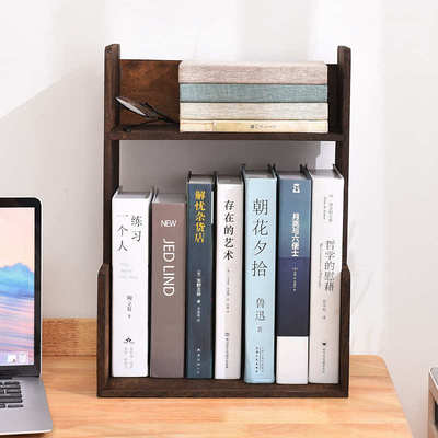 实木茶杯架子茶具收纳架阶梯书架置物架多层梯形书柜桌面茶棚架