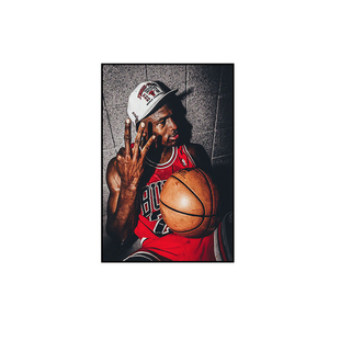 飞人乔丹装饰画巨星Jordan客厅卧室挂画体育馆俱乐部篮球场墙壁画