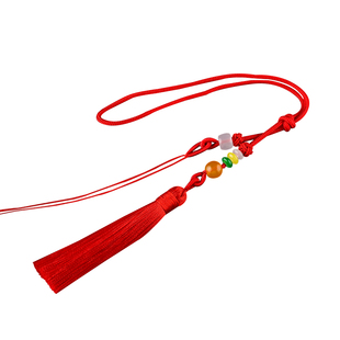 拉圈穗手把件挂绳 配件汽车挂件玉石圆珠流苏DIY手工材料多彩穗子