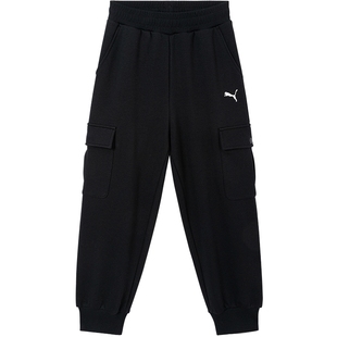 PUMA彪马童装春季新款儿童裤子男童女童工装裤潮流舒适棉质长裤