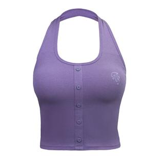 老友记系列·度假挂脖背心吊带女美式运动休闲带胸垫上衣健身BRA