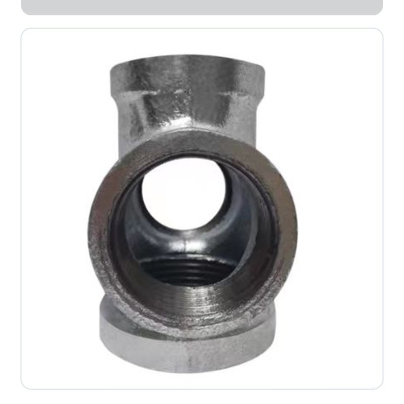 平面十字四通玛钢管件四通管件热镀锌消防管件内丝镀锌四通接头