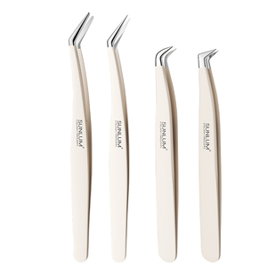 2026新款假睫毛专用镊子高精密不锈钢睫毛夹金羽夹女新手圆头夹子