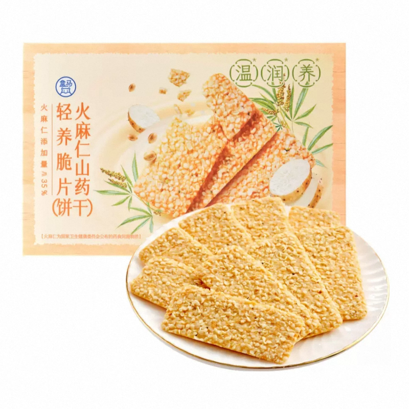 盒马鲜生火麻仁山药脆片饼干105g
