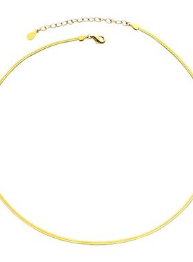 蛇骨链女24K轻奢小众项链不掉色