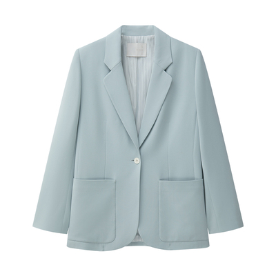 TEASEL「质行都市」三醋酸舒适通勤简约浅色西装半裙西裤背心套装