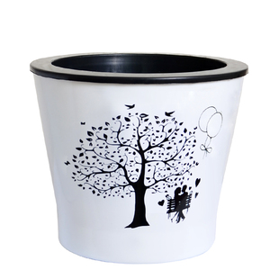 懒人花盆自吸水盆绿箩水培北欧风情图案欧式免浇灌多肉绿萝花盆