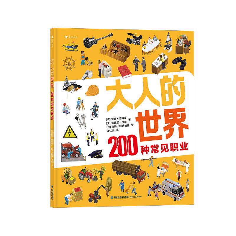 浪花朵朵现货大人的世界:200种常见职业 20张超真实大幅全景图 200种常见职业介绍 职业科普 4-8岁儿童认知绘本书籍