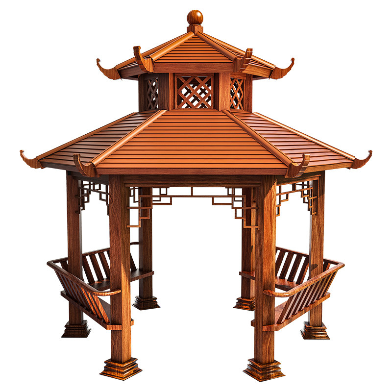 古建六角凉亭展厅已装样板