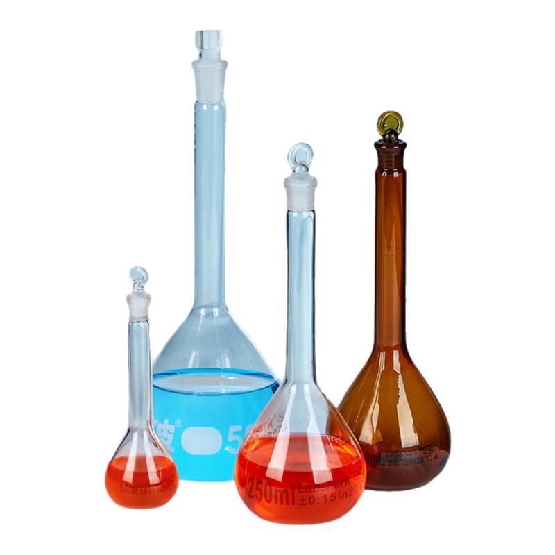 Labshark玻璃容量瓶棕色透明包邮