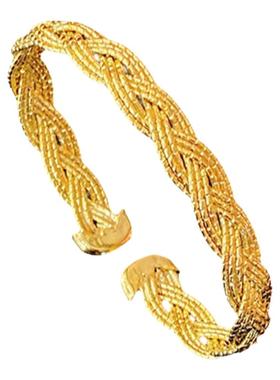 时尚大气女黄铜沙金不掉色手镯