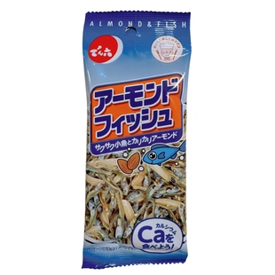 日本本土天六杏仁小鱼干香脆巴旦木扁桃仁芝麻下酒人气小吃小零食