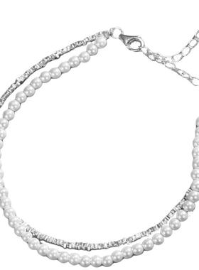 吴越老银铺S925银双韵子银手链