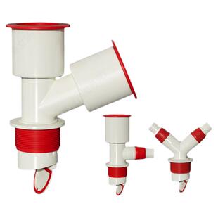 下水管三头通洗衣机排水管地漏接头口对接器防臭防溢二合一分流器