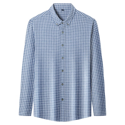 啄木鸟格子衬衫男款秋冬2025新款