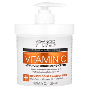 现货 Advanced Clinicals视黄醇紧雅霜维C亮肤霜抗老身体乳霜