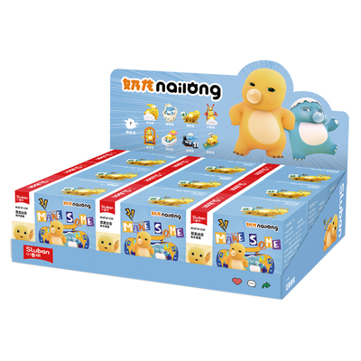 小鲁班积木盲盒奶龙礼物