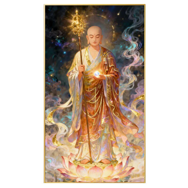 5d地藏王菩萨钻石贴画佛系禅意站佛像砖石秀十字绣2026年新款满钻