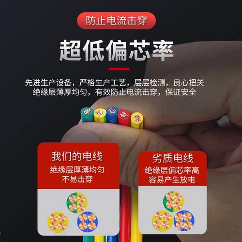 珠江电线2.5国标4平方家用BVR电线1.5 6 多股阻燃铜芯家装电缆线