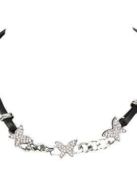 水钻蝴蝶项链女时尚辣妹颈链