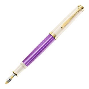 【新年礼物】Pelikan百利金Souveran帝王M600Violet紫条钢笔14K金尖德国制造施德莱斯曼线条活塞上墨商务送礼
