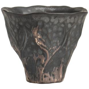 蕴华堂侘寂静物黑陶手工粉引家用茶杯复古中式禅意小号品茗杯单杯