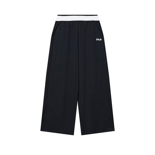 FILA 斐乐官方女士针织长裤2026夏季新款裤子基础简约休闲阔腿裤