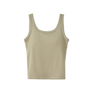 工字吊带背心女士2026新款夏季白色螺纹带胸垫内搭打底宽肩带上衣