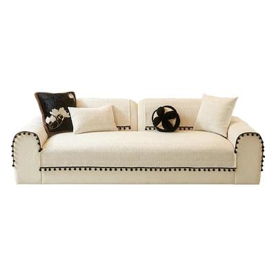 雪尼尔沙发垫四季通用2025新款皮沙发专用固定防滑坐垫直排盖布巾