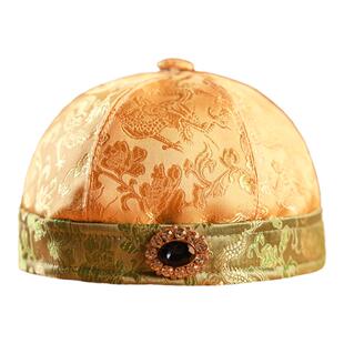 周岁帽子男宝2025新款男童抓周亲子帽唐装拜年服帽哥帽地主帽春季