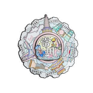 常州龙城青果巷灯光冰箱贴金属磁吸钟楼天宁溧阳城市旅游纪念品