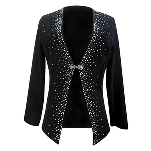 艺尚舞亮钻拉丁舞服黑色吉特巴舞蹈上衣新款国标表演广场跳舞2250