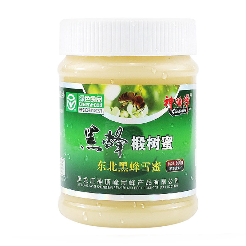 神顶峰纯正天然黑蜂椴树蜜野生蜂蜜东北雪蜜农家正品500g无添加