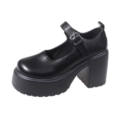 SHOEBOX小皮鞋女士单鞋玛丽珍鞋