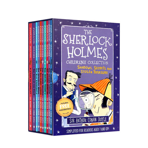The SHERLOCK HOLMES 福尔摩斯探案全集第1辑10册套装 福尔摩斯探案集小学生版 经典故事绘本读物 小学生课外阅读经典探案小说