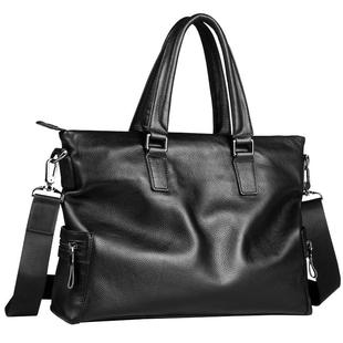 男包手提包横款牛皮休闲斜挎包软皮电脑包皮包男士公文包真皮商务