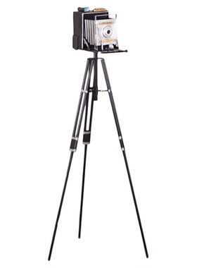 复古老照相机模型三脚架落地摆件