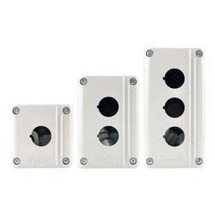 正泰按钮盒NPH1 1孔2 3位空按钮开关盒防水按钮盒安装孔径22mm