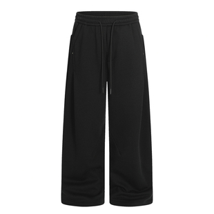 420g重磅直筒加绒加厚卫裤秋冬季男生2025新款运动休闲宽松长裤子