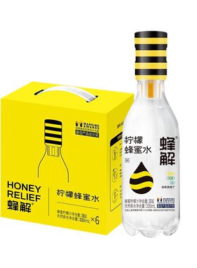 蜂解柠檬蜂蜜蜜汁0脂健康柠檬水解渴整箱果味饮料品瓶装果汁薄荷